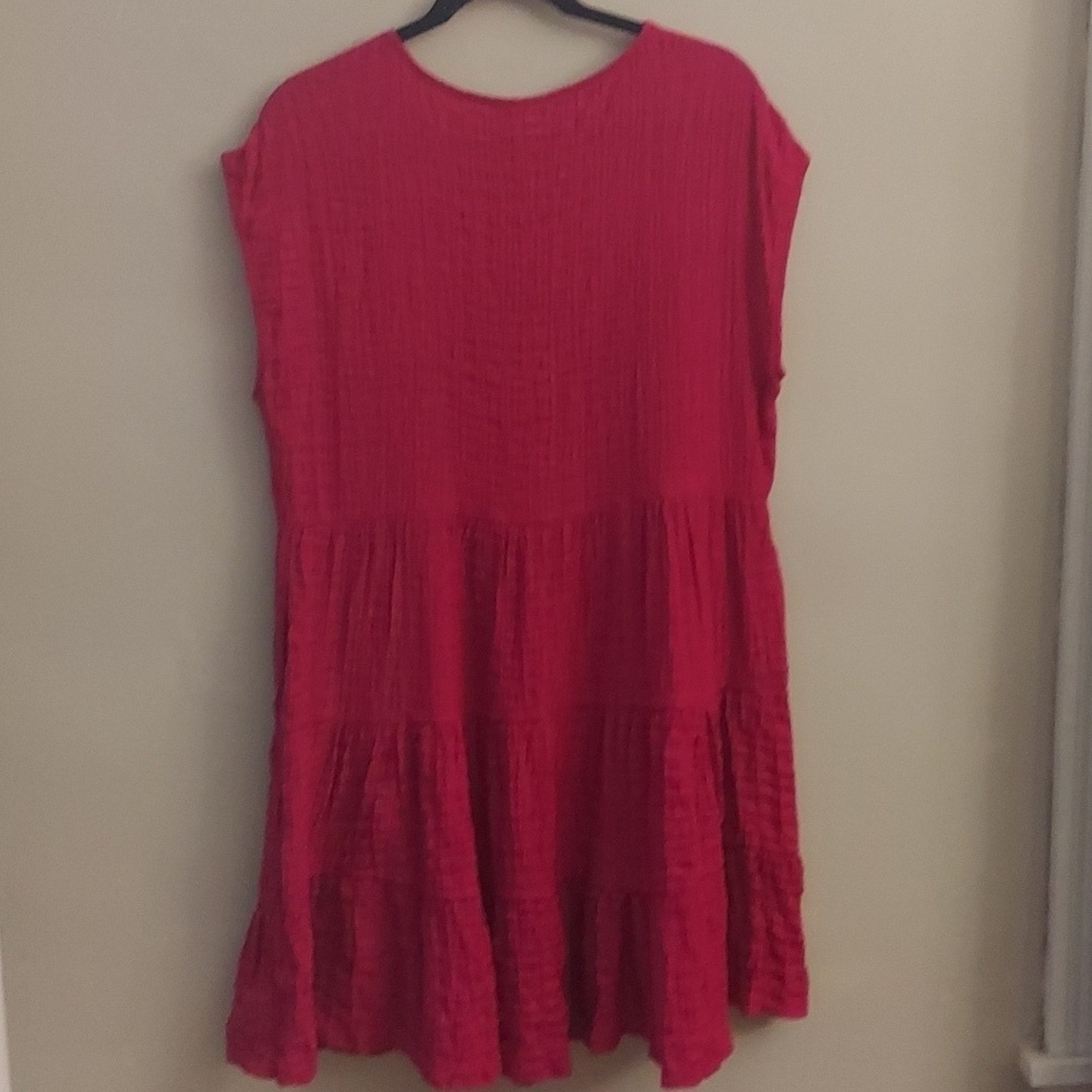 KNOX ROSE Magenta Tiered Sleeveless Baby Doll Dress - Picture 9 of 12